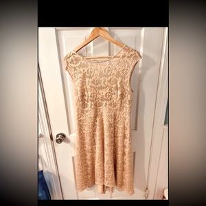 Kay Unger rum pink womens dress